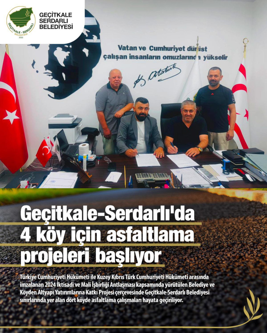 GEÇİTKALE-SERDARLI'DA 4 KÖY İÇİN ASFALTLAMA PROJELERİ BAŞLIYOR