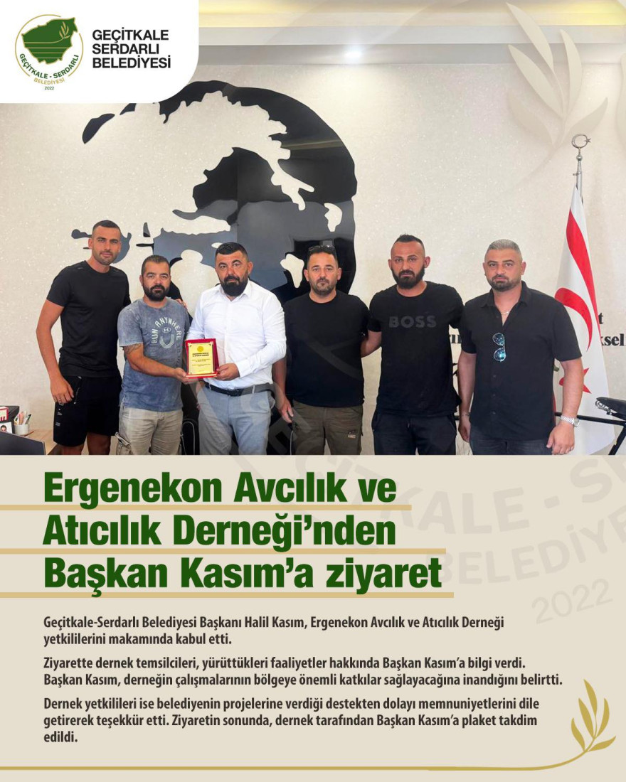 EGENEKON AVCILIK VE ATICILIK DERNEĞİ'NDEN BAŞKAN KASIM'A ZİYARET