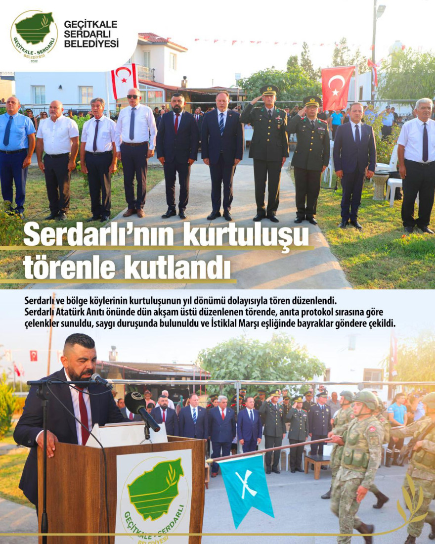 SERDARLI'NIN KURTULUŞU TÖRENLE KUTLANDI