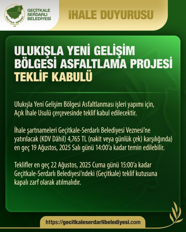 Ulukışla Yeni Gelişim Bölgesi Asfaltlama Projesi