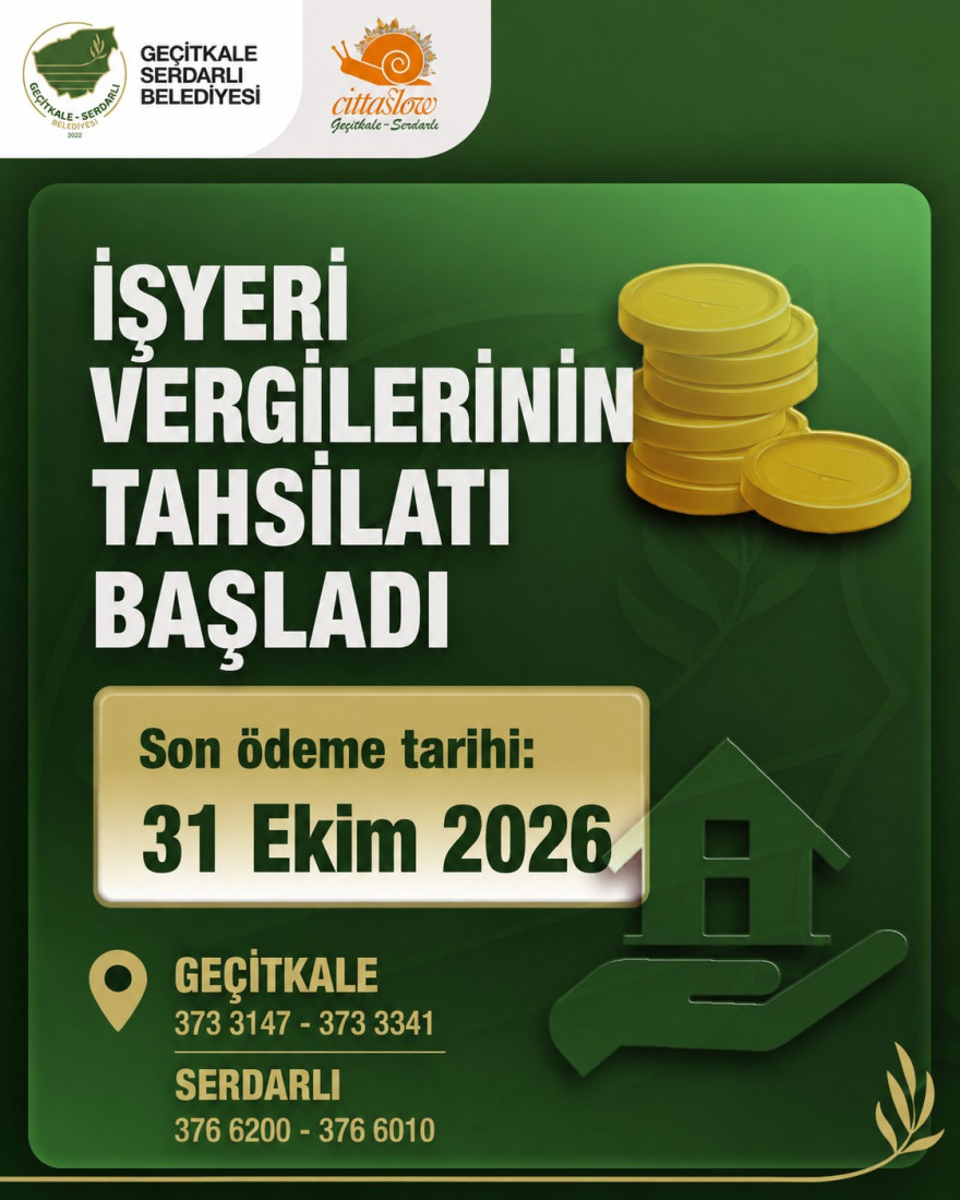 İşyeri vergilerinin tahsilatı başladı