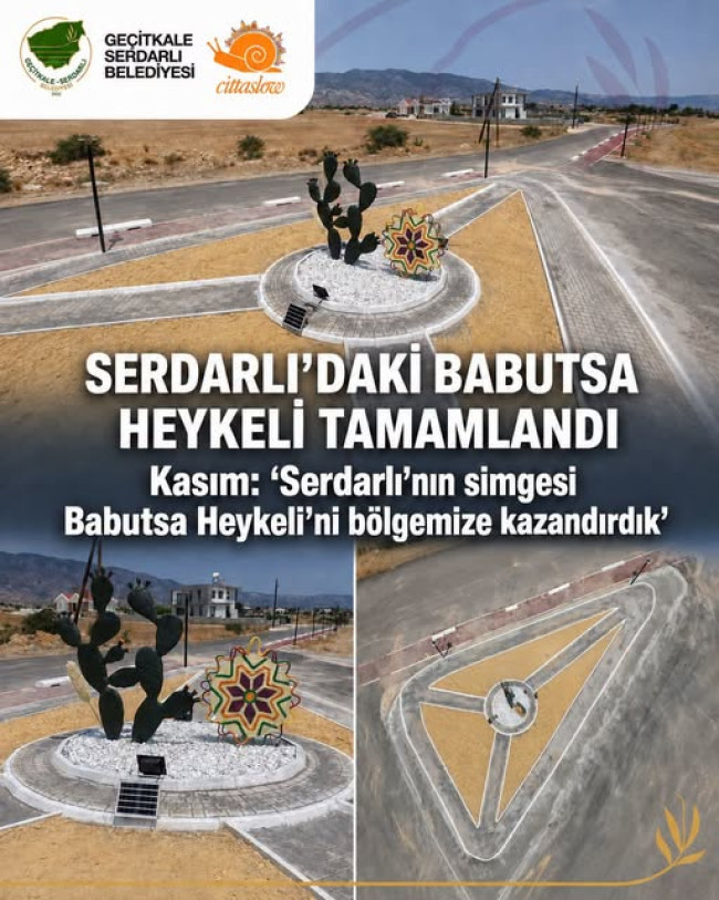 Serdarlı'daki Babutsa Heykeli tamamlandı